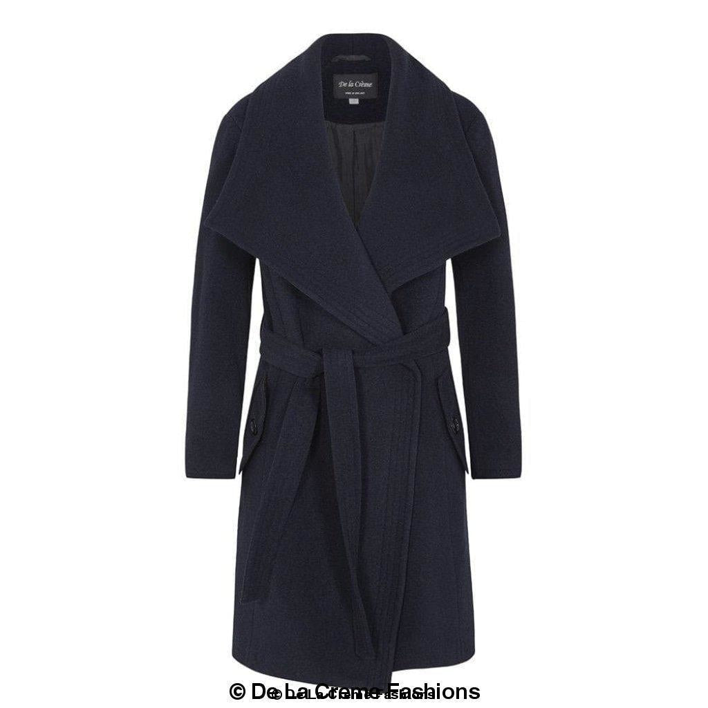 Wool Blend Large Lapel Duster Coat | Rose Eleusis