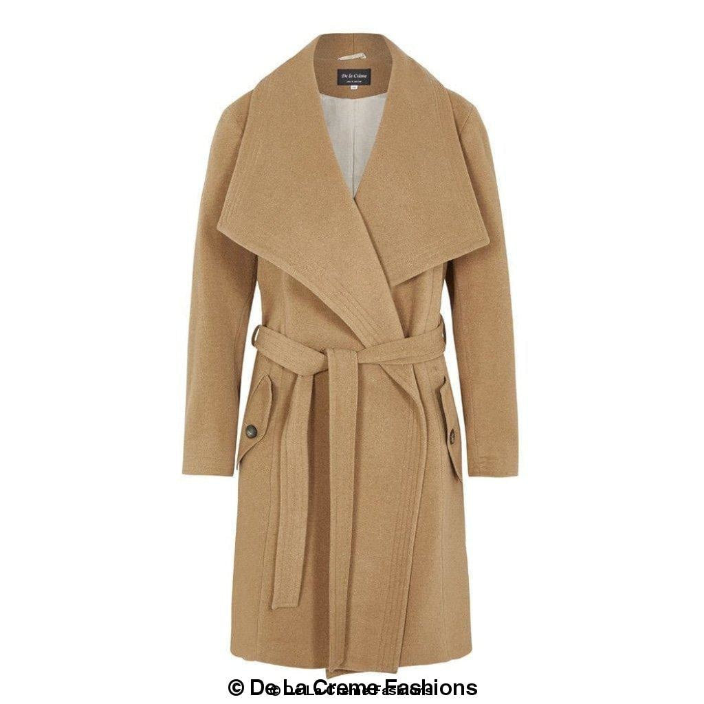 Wool Blend Large Lapel Duster Coat | Rose Eleusis