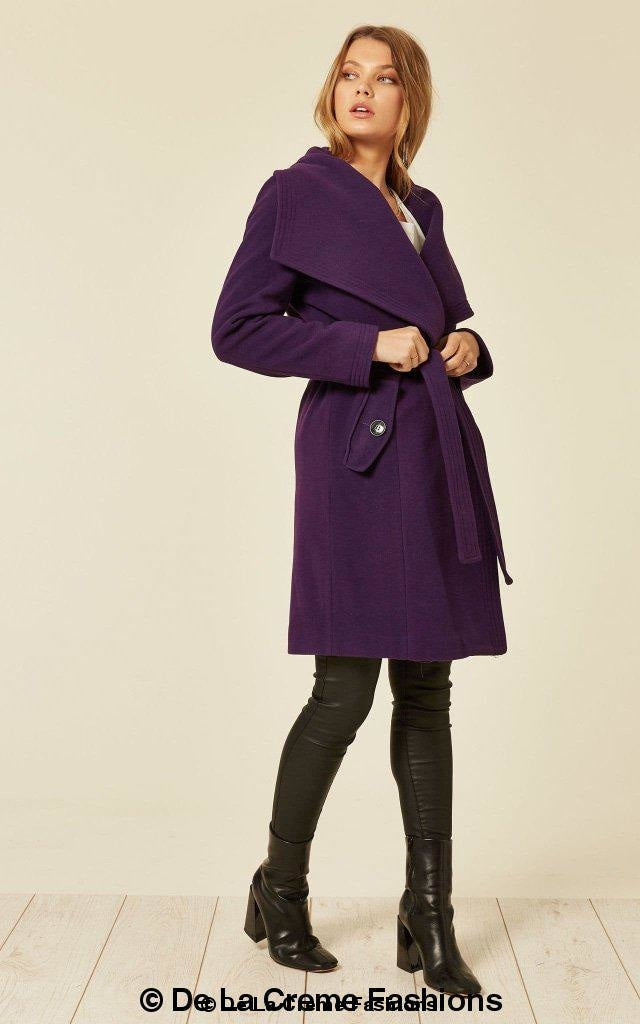 Wool Blend Large Lapel Duster Coat | Rose Eleusis