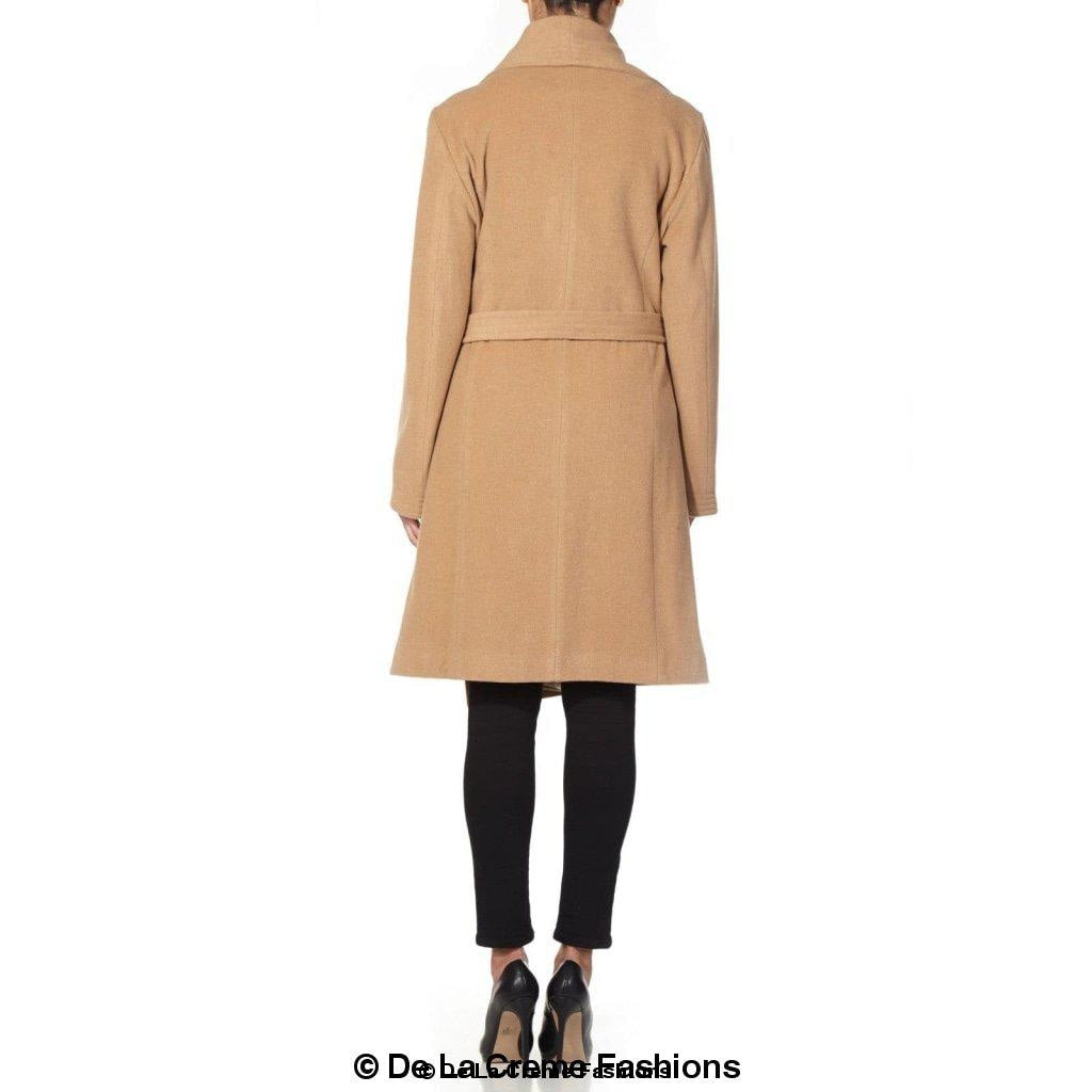 Wool Blend Large Lapel Duster Coat | Rose Eleusis