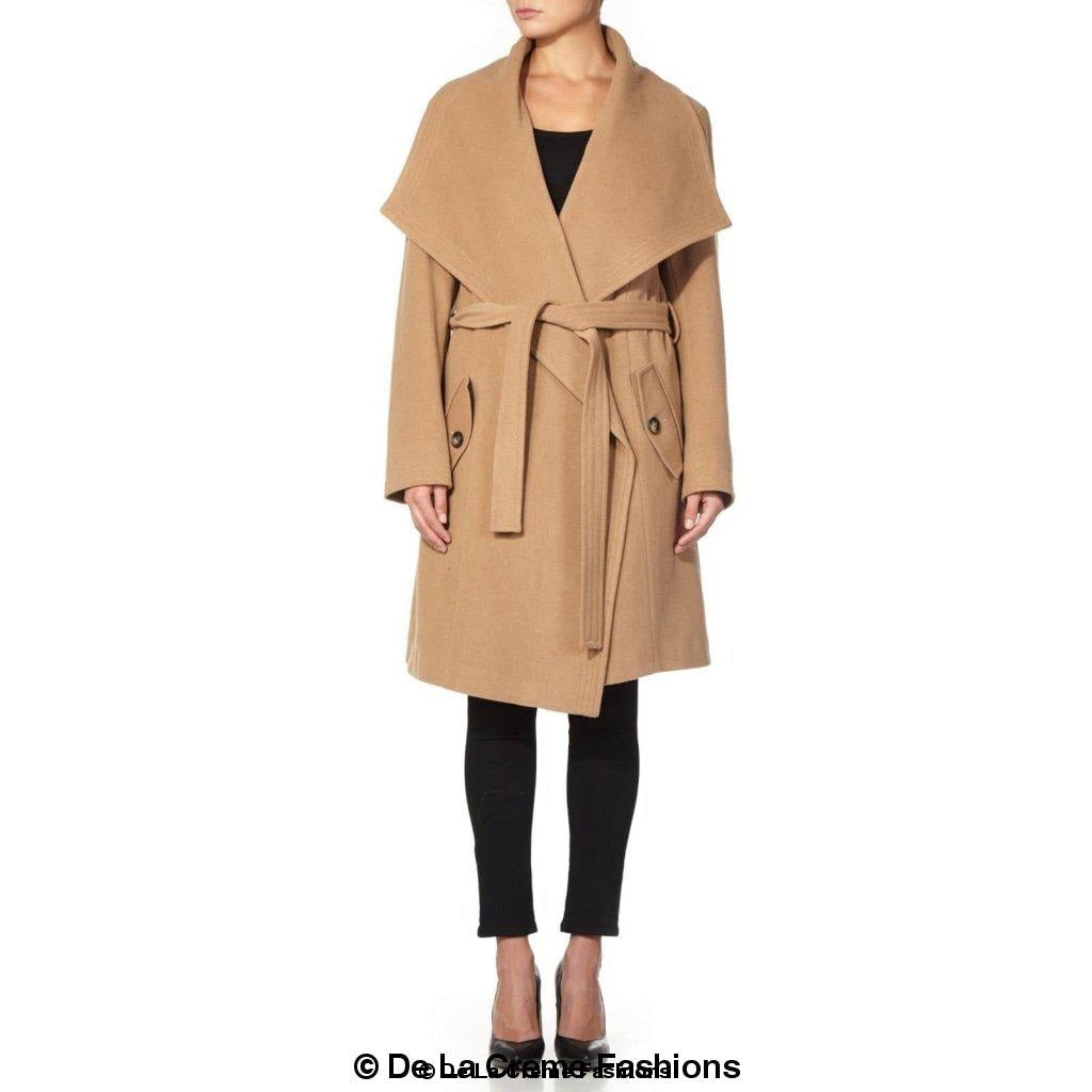 Wool Blend Large Lapel Duster Coat | Rose Eleusis