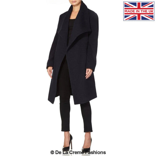 Wool Blend Large Lapel Duster Coat | Rose Eleusis