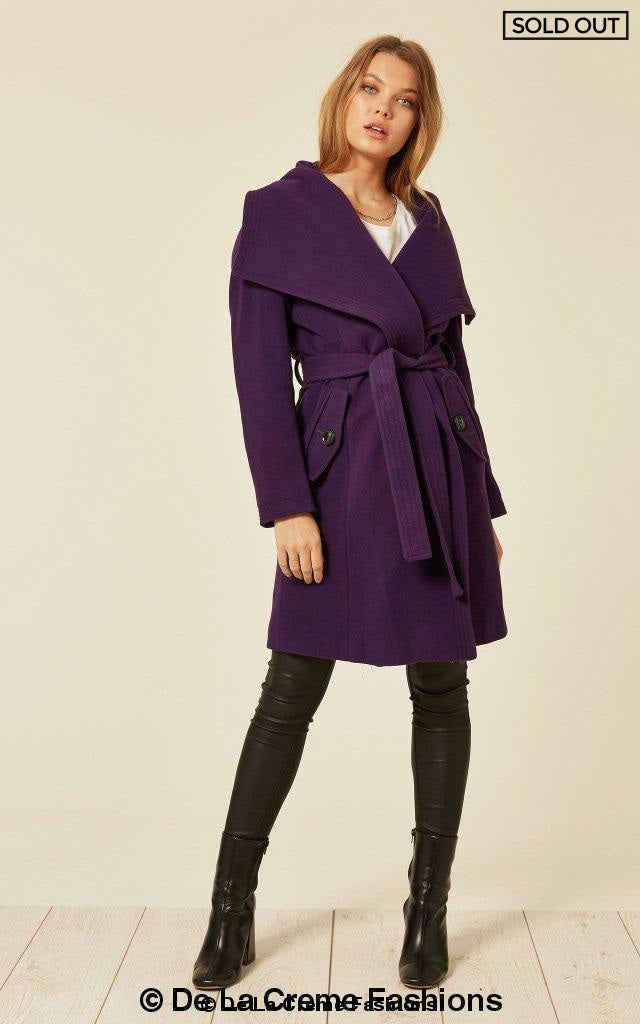 Wool Blend Large Lapel Duster Coat | Rose Eleusis