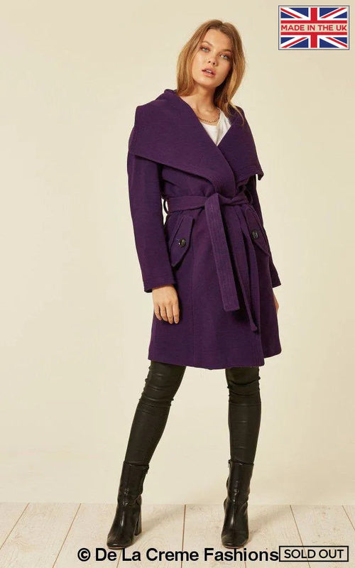 Wool Blend Large Lapel Duster Coat | Rose Eleusis