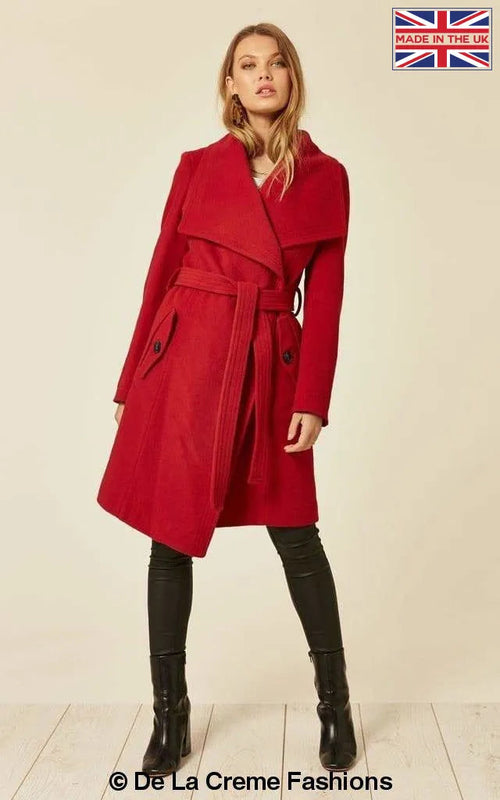 Wool Blend Large Lapel Duster Coat | Rose Eleusis
