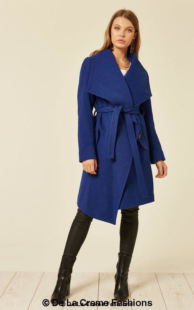 Wool Blend Large Lapel Duster Coat | Rose Eleusis