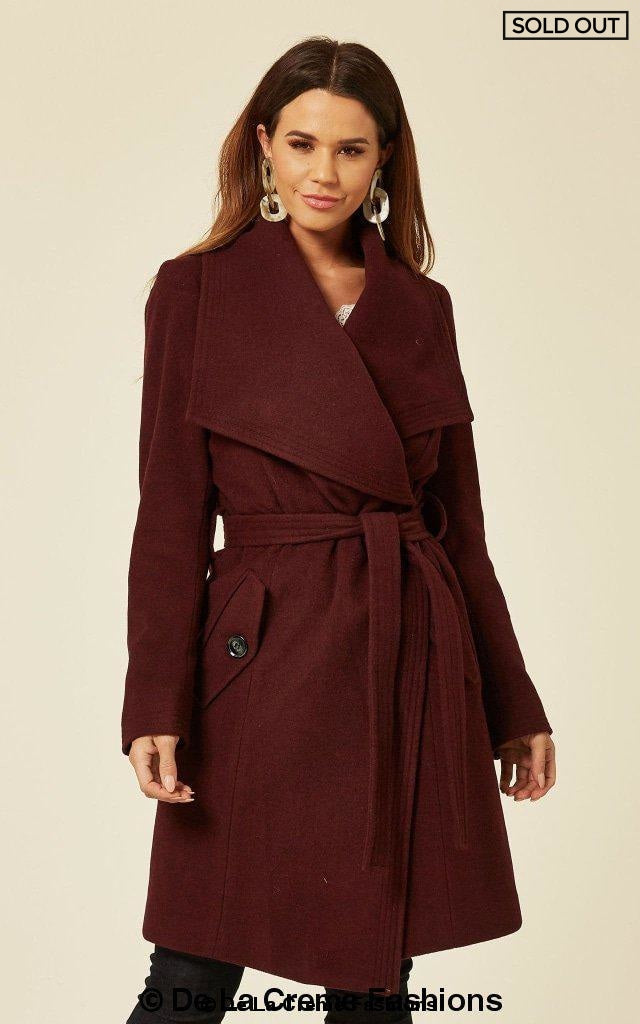 Wool Blend Large Lapel Duster Coat | Rose Eleusis
