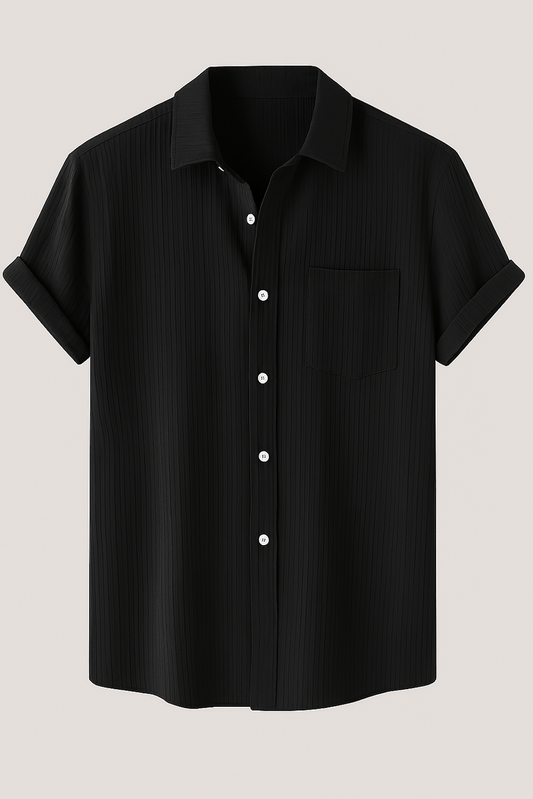 Men Sleeveless Shirt-Black (Size-S)