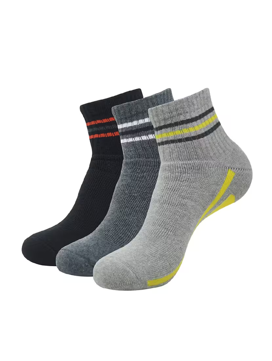 Men pack of 3 solid above ankle length socks