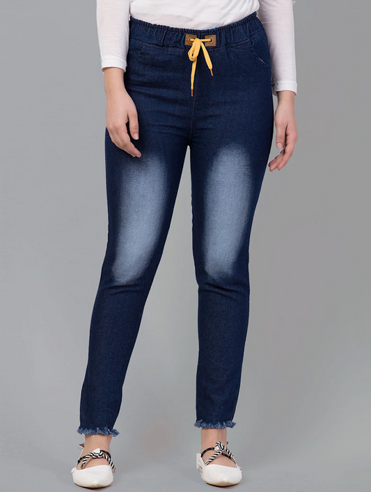 Women High Rise Denim Jeans(Size28)(Colornavy blue) | Ochre Ourea