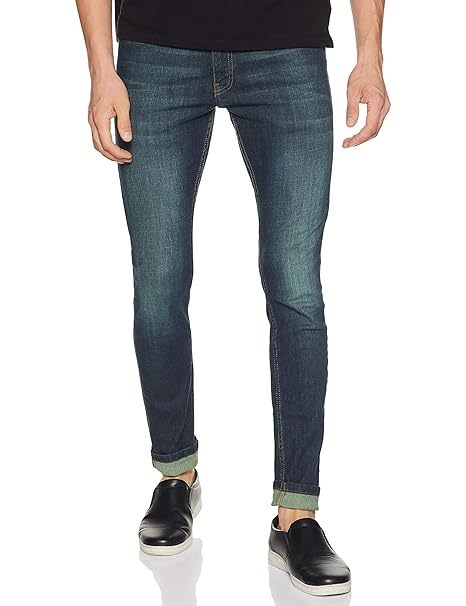 Men Faded Clean look Jeans (Size-M) (Color-BLUE)