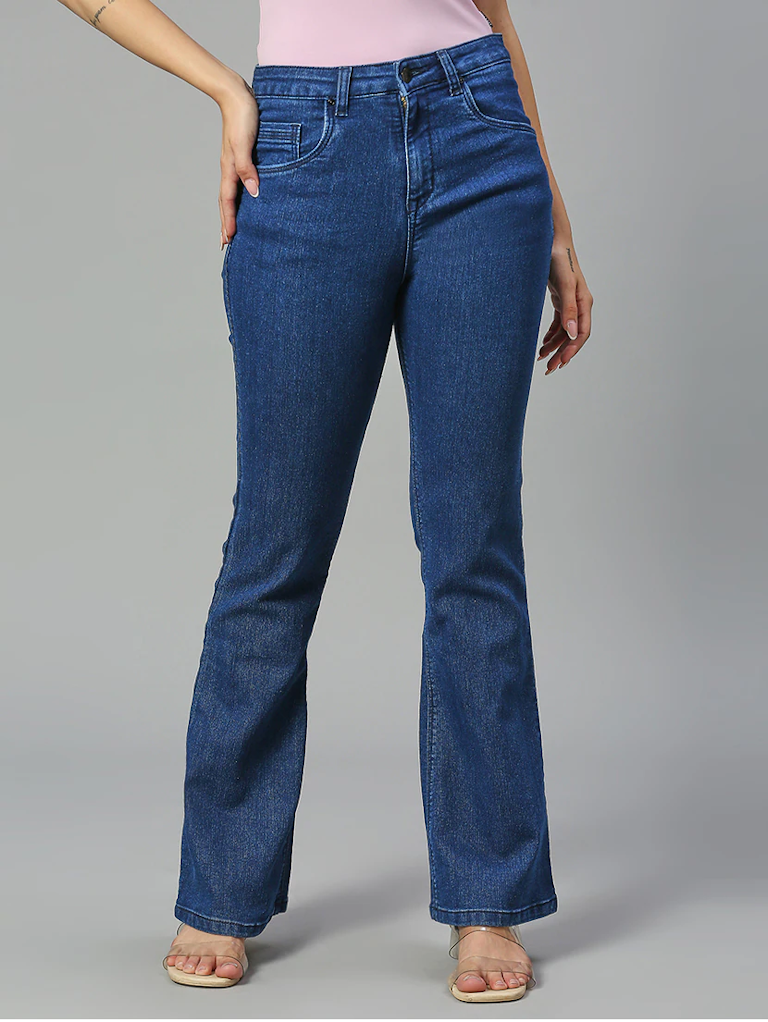 Women High Rise Denim Jeans(Size28)(Colorblue) | Ochre Ourea