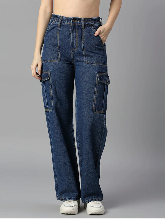 Women High Rise Denim Jeans(Size32)(Colorblue) | Ochre Ourea