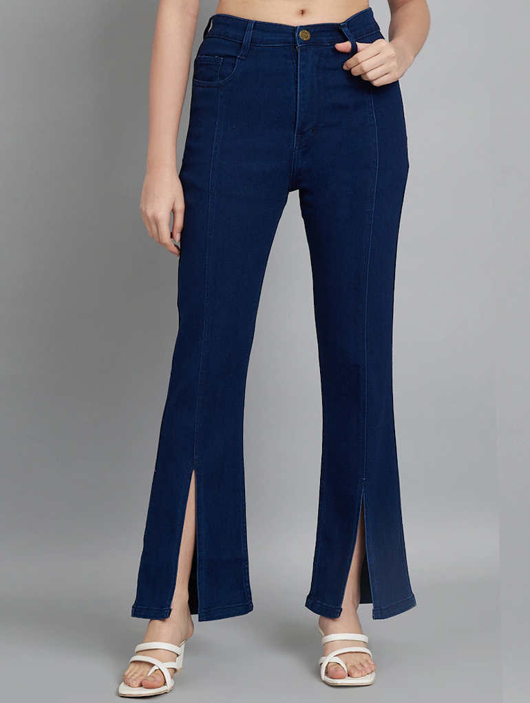 Women High Rise Denim Jeans(Size32)(Colornavy blue) | Ochre Ourea
