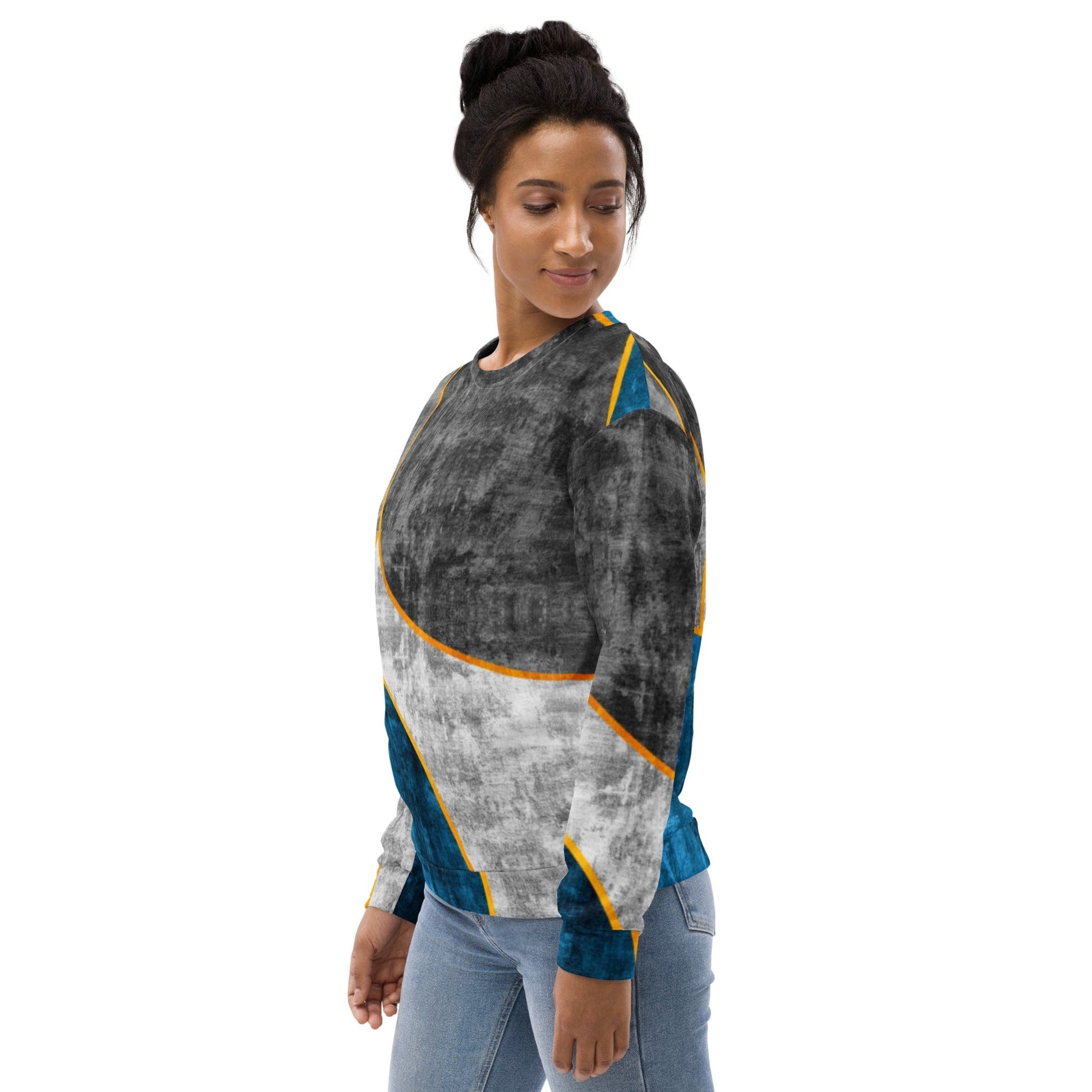 Graphic Sweatshirt for Women Blue Grey Design | Grey Coco