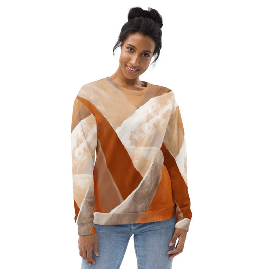 Graphic Sweatshirt for Women Boho Watercolor Print | Grey Coco