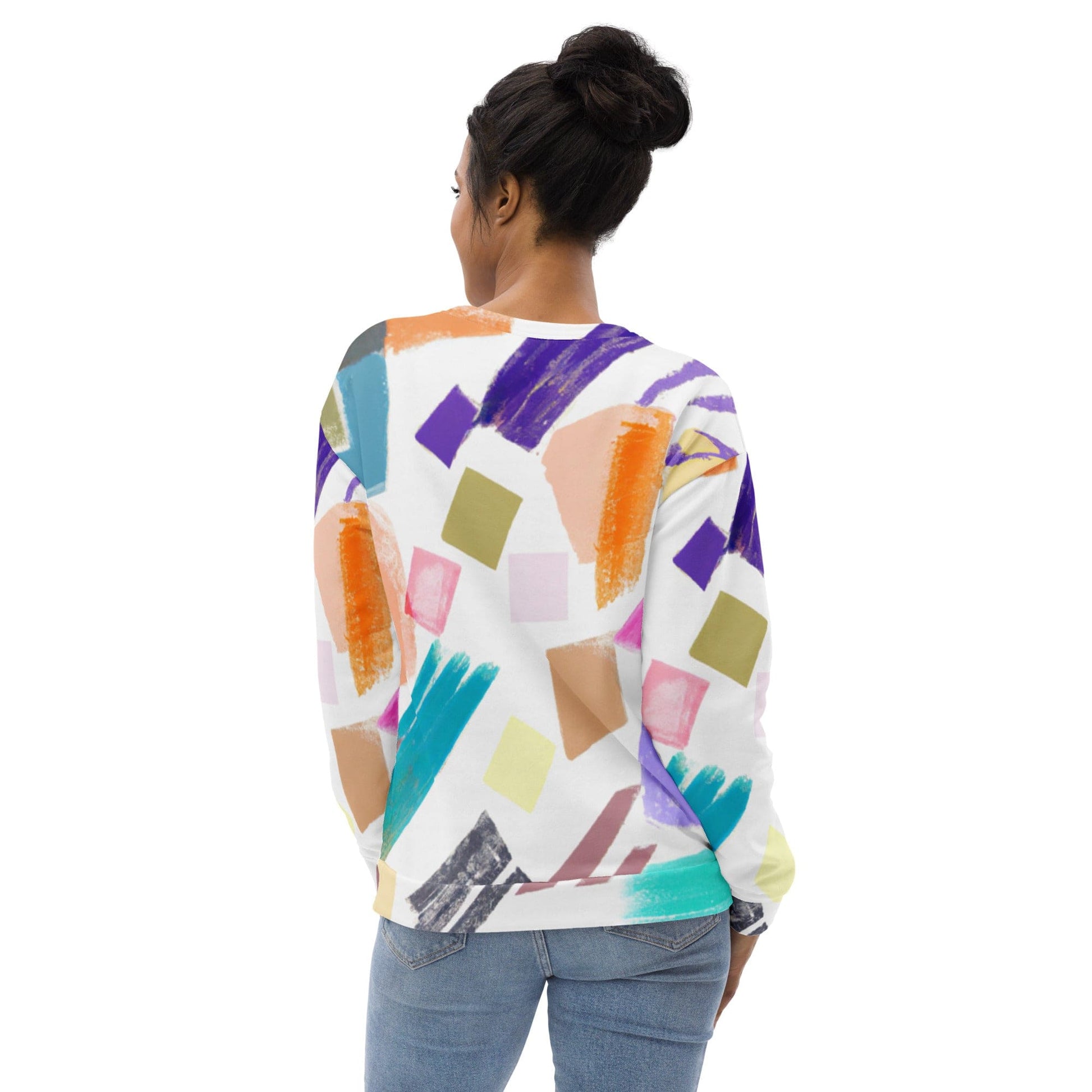 Graphic Sweatshirt for Women Pastel Pattern | Grey Coco