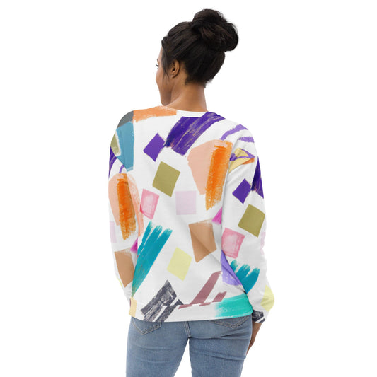 Graphic Sweatshirt for Women Pastel Pattern | Grey Coco