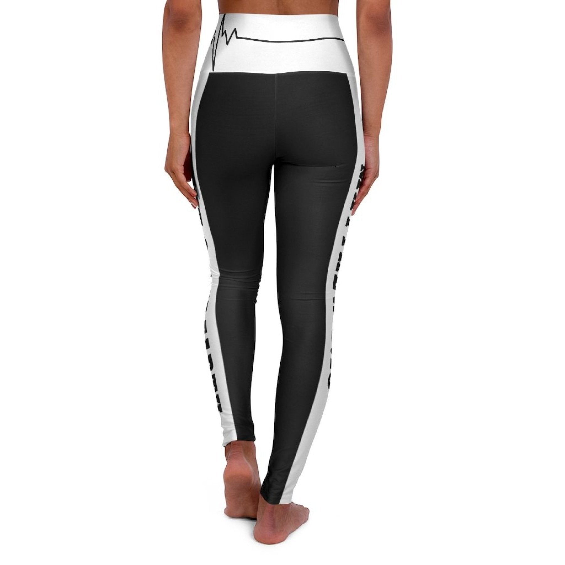 Womens High-waist Fitness Legging Yoga Pants - Black White Salt of the | Grey Coco