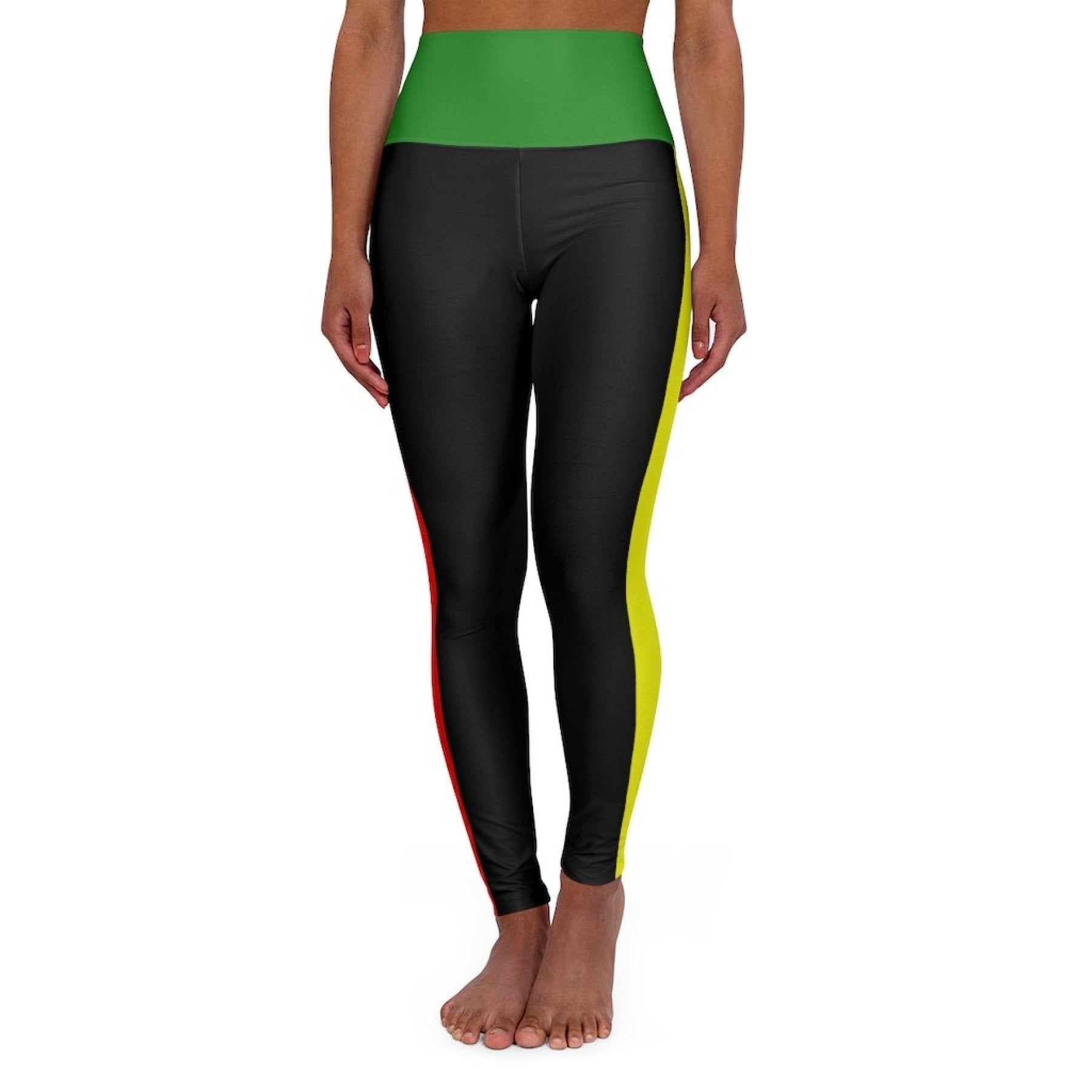 Womens High-waist Fitness Legging Yoga Pants - Black Red Yellow Green | Grey Coco