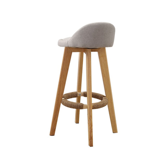 2x Levede Fabric Swivel Bar Stool Kitchen Stool Dining Chair Barstools