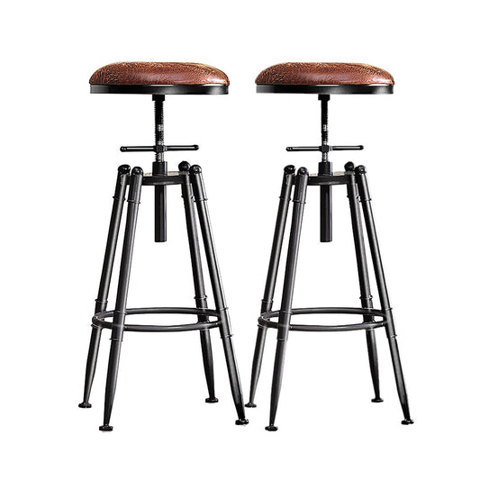 2x Levede Rustic Industrial Bar Stool Kitchen Stool Barstool Swivel