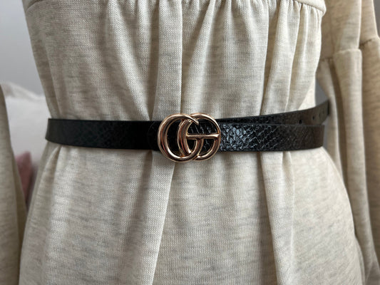 CG inspired snakeskin belts
