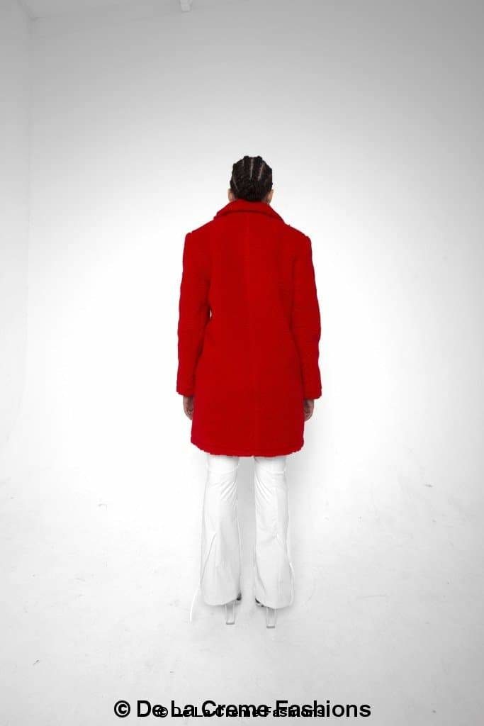 Janine Double Breasted Borg Teddy Coat | Rose Eleusis