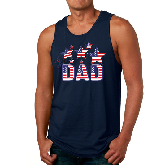 Mens Fitness Tank Top Graphic T-shirt Dad Independence Day 4th