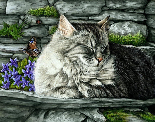 Missed Butterfly WD2421 14.9 x 18.9 inches Wizardi Diamond Painting
