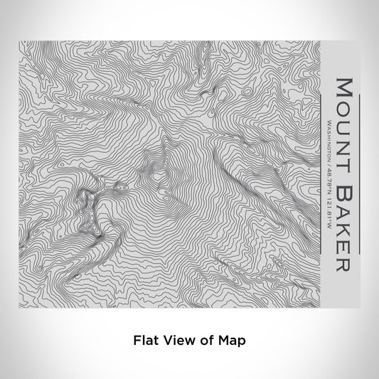 Mount Baker - Washington Engraved Topographic Map Bottle with Bamboo