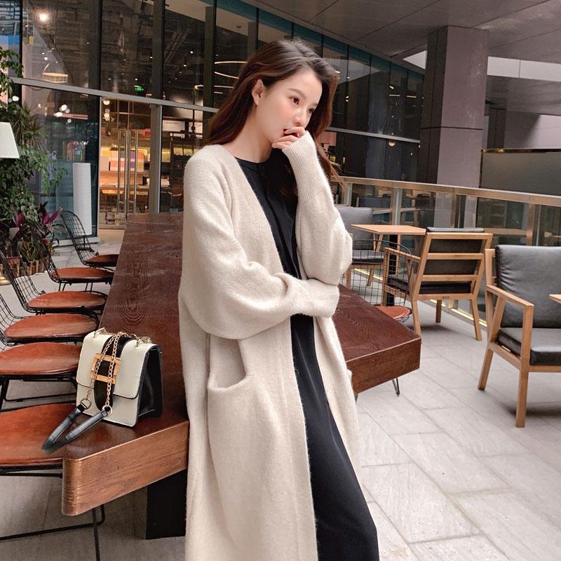 Lazy V-neck Oversize Long Sweater Cardigans Jacket Coat New Women | Yellow Angel