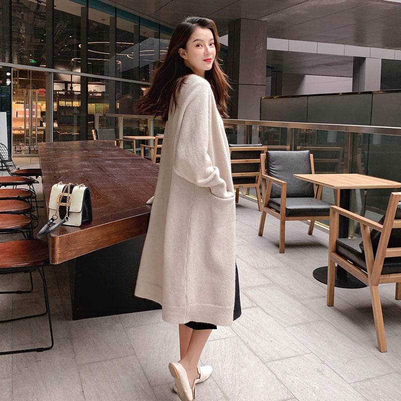 Lazy V-neck Oversize Long Sweater Cardigans Jacket Coat New Women | Yellow Angel