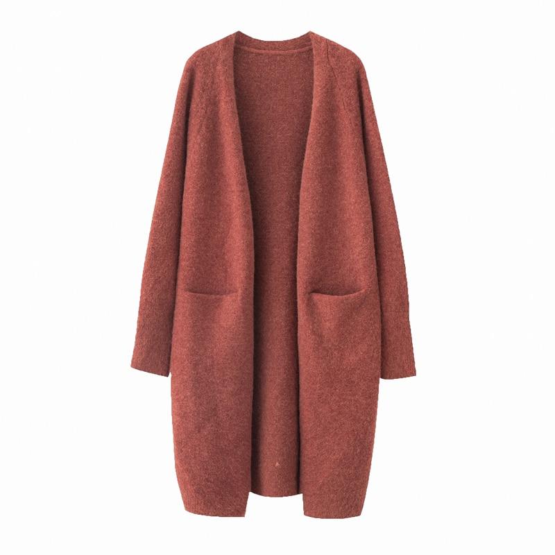 Lazy V-neck Oversize Long Sweater Cardigans Jacket Coat New Women | Yellow Angel