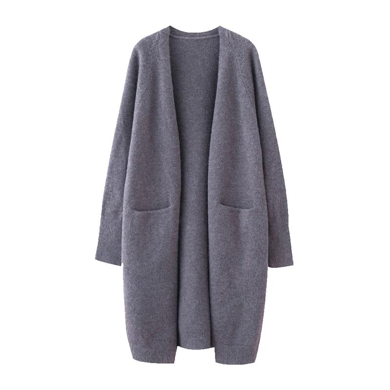 Lazy V-neck Oversize Long Sweater Cardigans Jacket Coat New Women | Yellow Angel