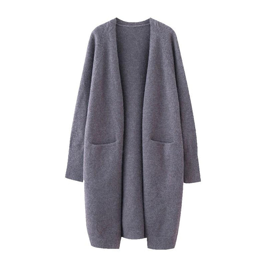 Lazy V-neck Oversize Long Sweater Cardigans Jacket Coat New Women | Yellow Angel