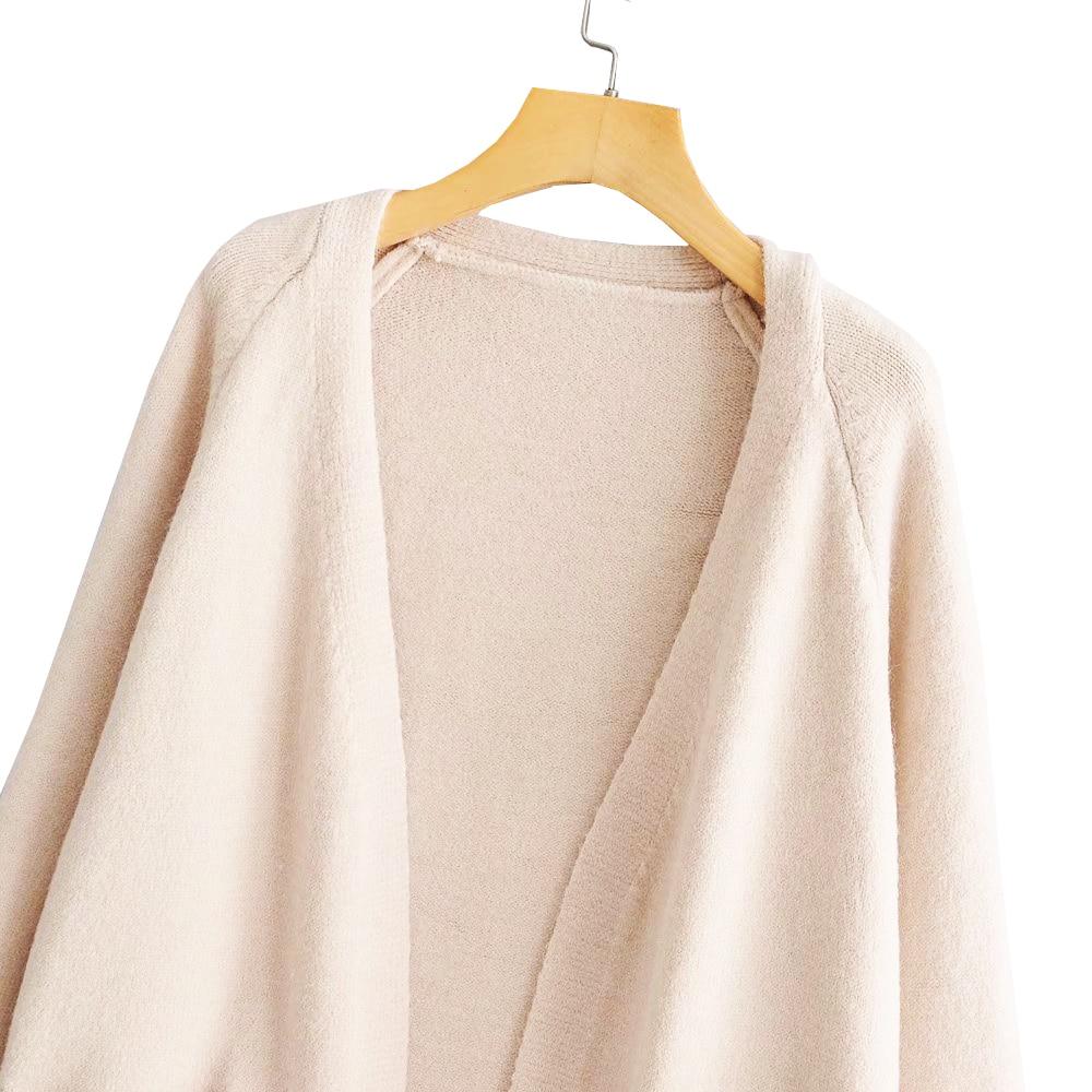Lazy V-neck Oversize Long Sweater Cardigans Jacket Coat New Women | Yellow Angel