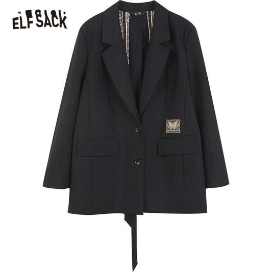 Solid Chic Single Breasted Korean Blazer Women Jacket,Autumn Vintage | Yellow Angel