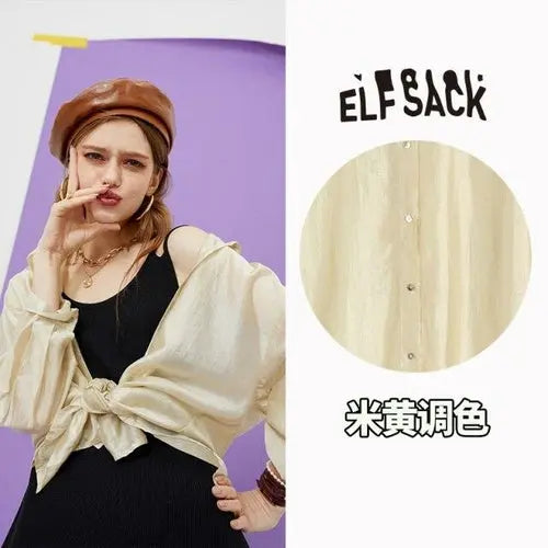 Women’s Solid Pure Chic Single-Breasted Casual Minimalist Shirt – Summer Vintage Style | Yellow Angel