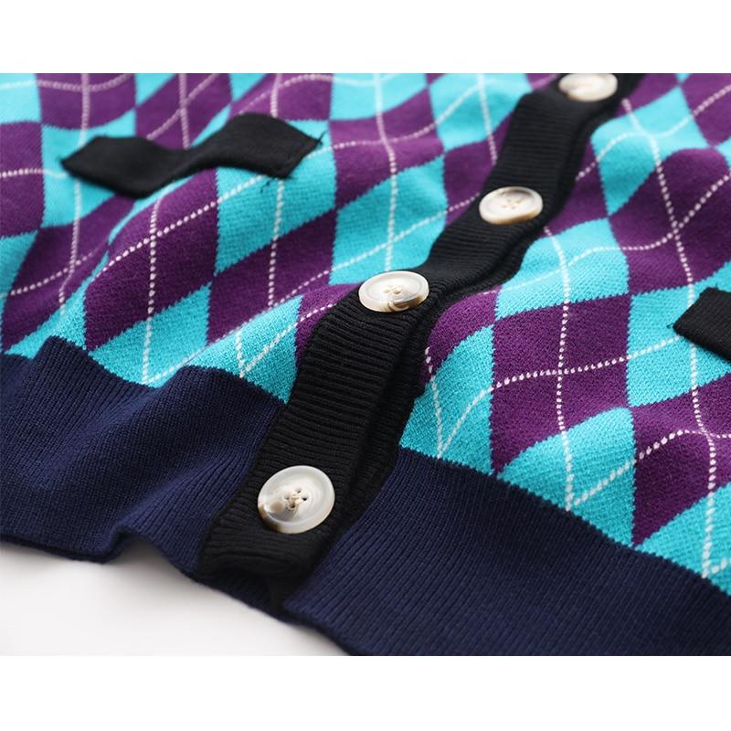 Vintage Stylish Pockets Oversized Plaid Jacket Coat Women Fashion V | Yellow Angel