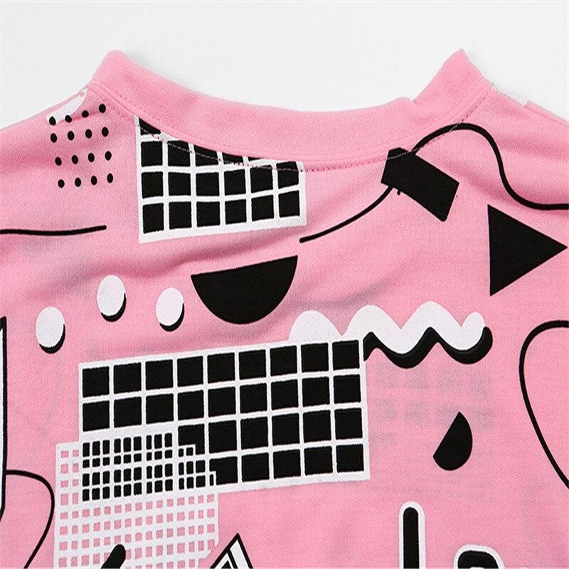 Women Harajuku Geometry Printed Sweatshirts | Yellow Angel