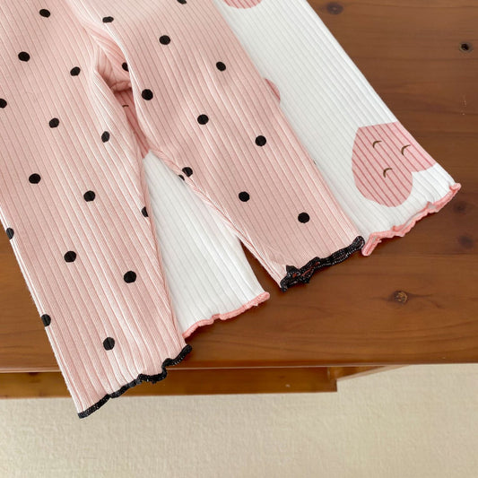 Spring and Autumn Baby Kids Girls Casual Pattern Top and Pants