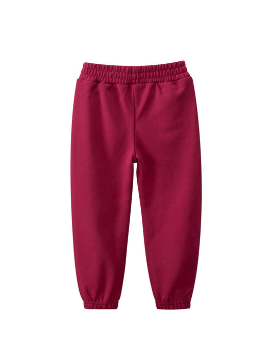 Children’s Spring Boys’ Solid Color Red Pants – Casual Kids Trousers