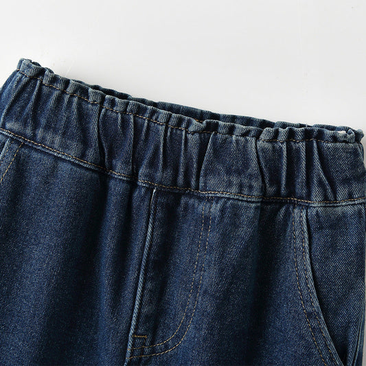 Arrival Autumn Baby Kids Girls Cartoon Pattern Denim Pants