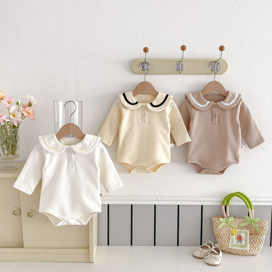 Autumn Arrival Baby Unisex Long Sleeves Preppy Onesies