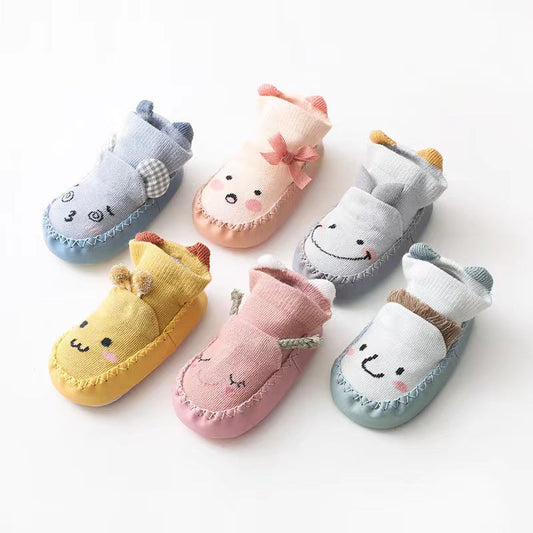 Baby Cartoon Embroidered Pattern Non-Slip Toddle Socks Shoes