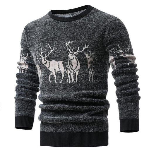 Men's Sweaters 2021 Winter Christmas Sweater Men Deer Printing Casual