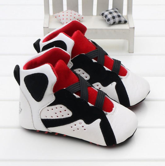 Fashion PU Leather Newborn Baby Boy Girl Baby Soft Shoes Soft Soled