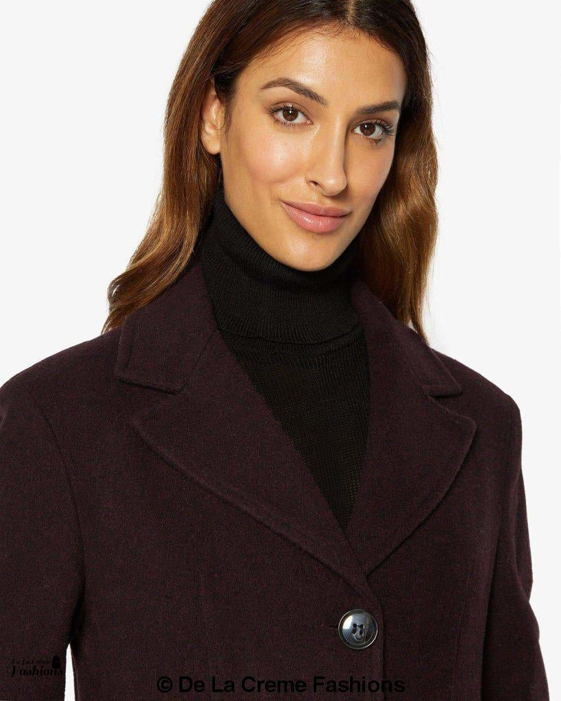 Slim Fit Wool Blend Longline Maxi Coat (1816) | Rose Eleusis