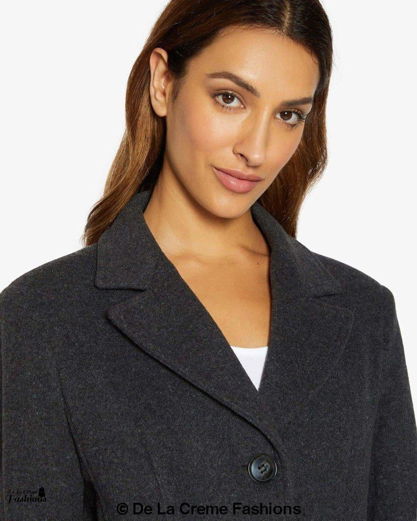 Slim Fit Wool Blend Longline Maxi Coat (1816) | Rose Eleusis